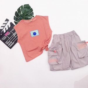 Bộ kaki túi rút dây cho bé trai