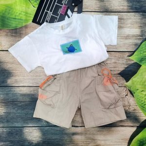 Bộ kaki túi rút dây cho bé trai