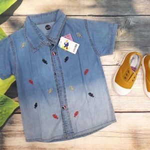Áo sơmi jean bé trai