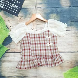 Áo caro cho bé gái