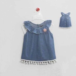 Áo váy jean bé gái Nexxi