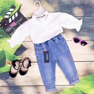 Quần jean bé gái dài