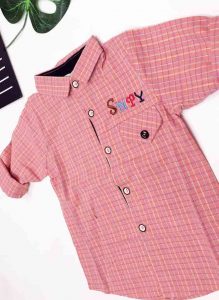 áo sơ mi kẻ bé trai 