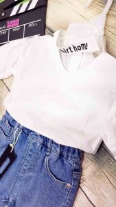 sơ mi trắng cho bé gái