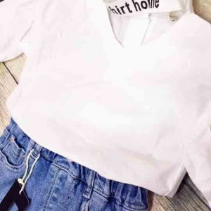 sơ mi trắng cho bé gái