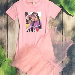 Đầm xòe bé gái phối lưới