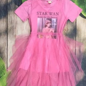 Đầm xòe bé gái phối lưới