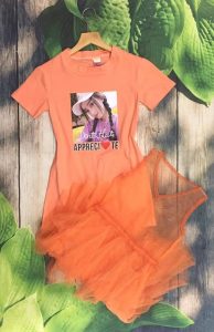 Đầm xòe bé gái phối lưới