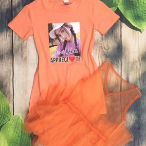 Đầm xòe bé gái phối lưới