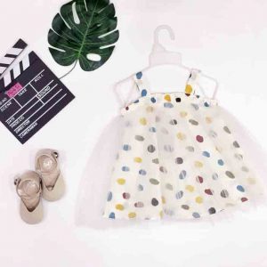 đầm 2 dây đẹp phối voan