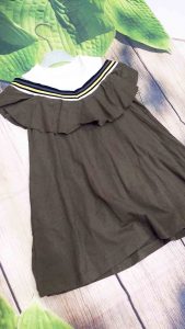 đầm bé gái lệch vai