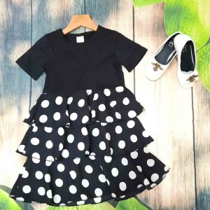 Đầm bé gái thun phối voan