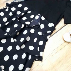 Đầm bé gái thun phối voan