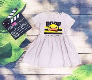 đầm thun bé gái thời trang