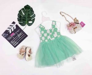 đầm voan công chúa bé gái