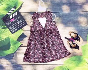Đầm voan hoa nhí cho bé gái
