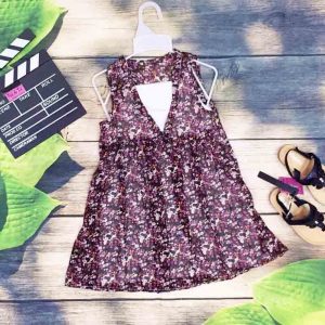 Đầm voan hoa nhí cho bé gái