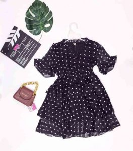 đầm voan tay dài