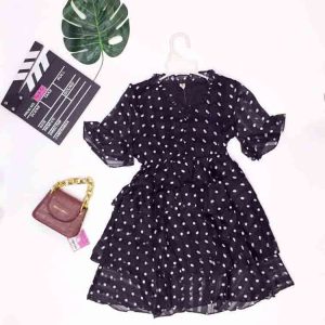 đầm voan tay dài