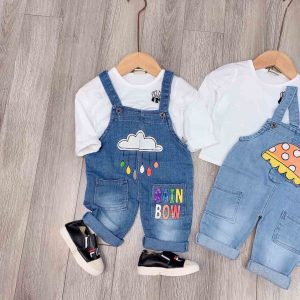 yếm váy jean bé gái