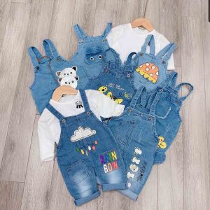 yếm váy jean bé gái