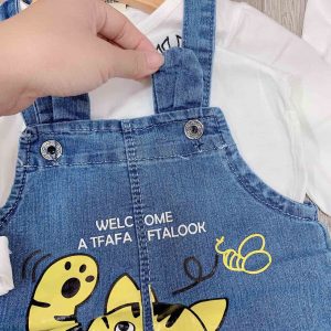 yếm váy jean bé gái
