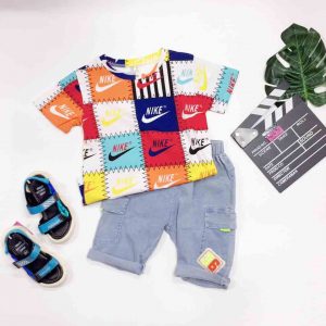 Bộ thun quần jean bé trai