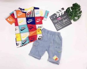 Bộ thun quần jean bé trai