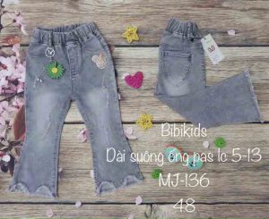 Jean ống loe bé gái