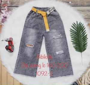 quần jean ống suông bé gái