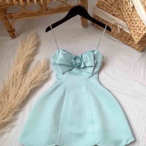 Đầm 2 dây hoa ngực juli