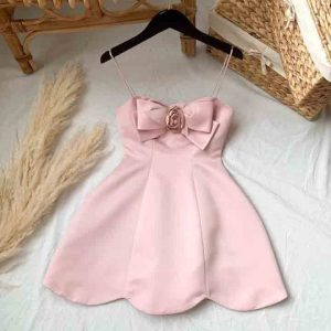 Đầm 2 dây hoa ngực