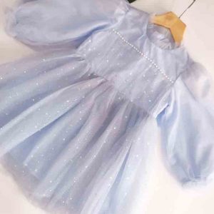 Đầm công chúa tay phồng voan