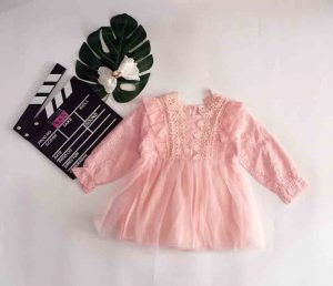 Đầm ren bé gái phối voan