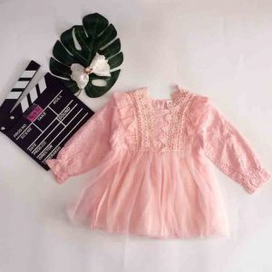 Đầm ren bé gái phối voan