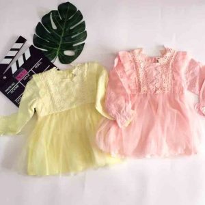 Đầm ren bé gái phối voan