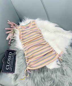 Đầm thun sát nách rút dây