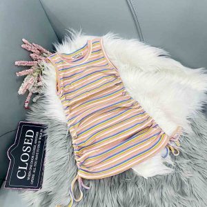 Đầm thun sát nách rút dây