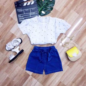 Bộ áo quần jean bé gái