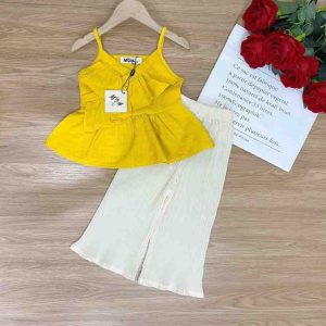 Bộ bé gái áo đũi