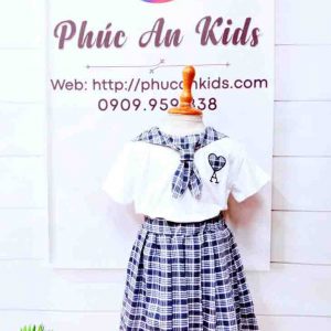 SET ÁO VÁY CARO BÉ GÁI