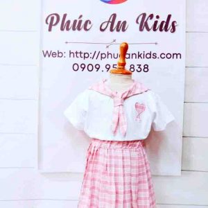 SET ÁO VÁY CARO BÉ GÁI