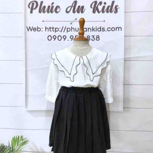 SET ÁO VÁY SƠMI BÉ GÁI