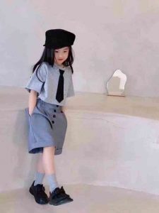 Set quần ống rộng bé gái