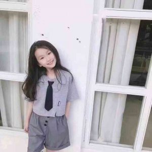 Set quần ống rộng bé gái