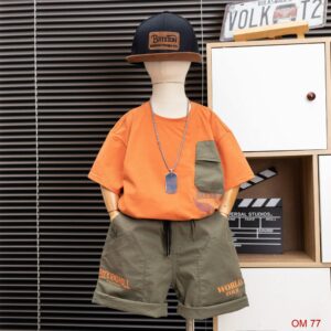 Bộ kaki đôi cánh OMIKIDS cho bé trai